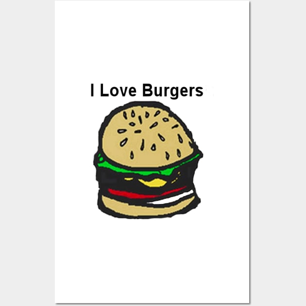 I Love Burgers Wall Art by longford